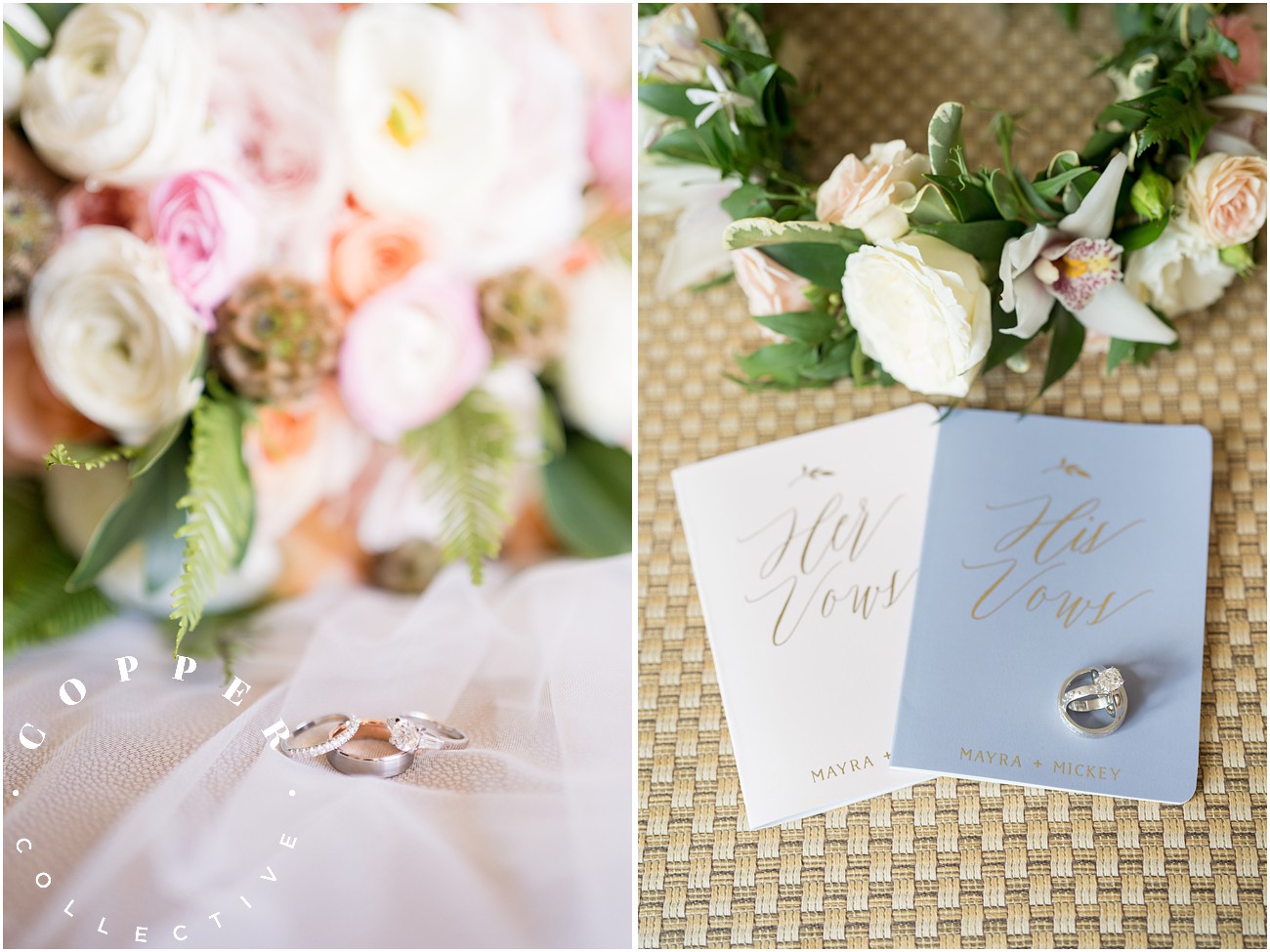 wedding day rings and vow books