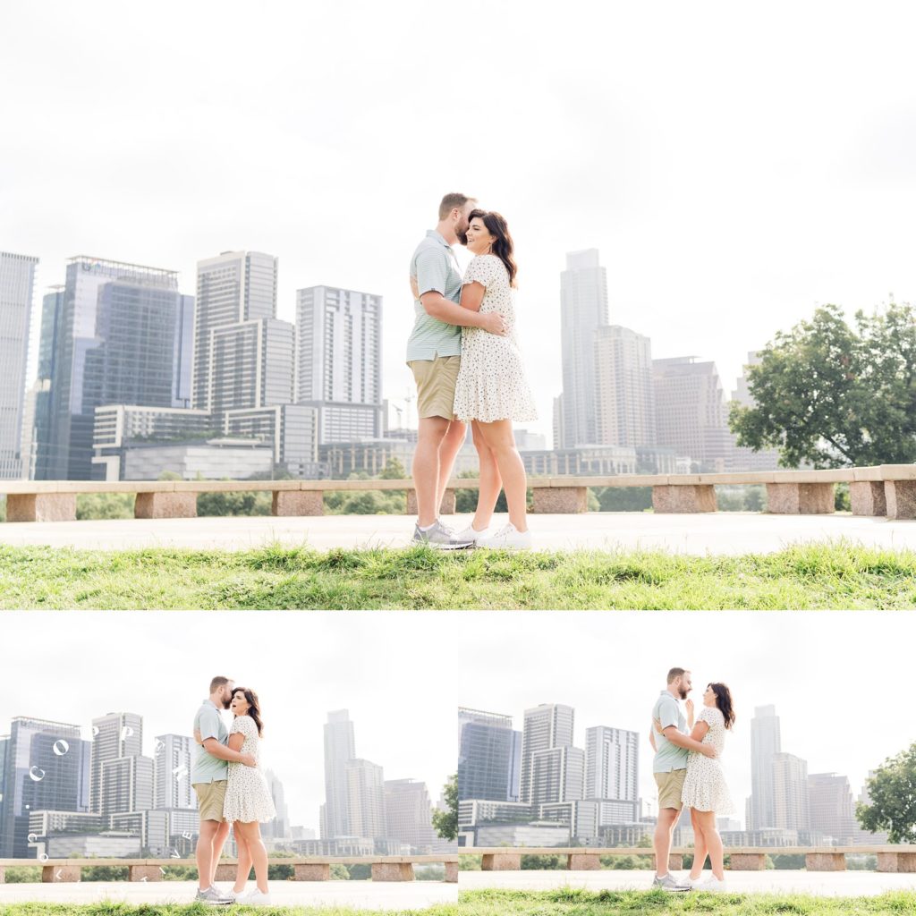 Wedding proposal in Downtown Austin