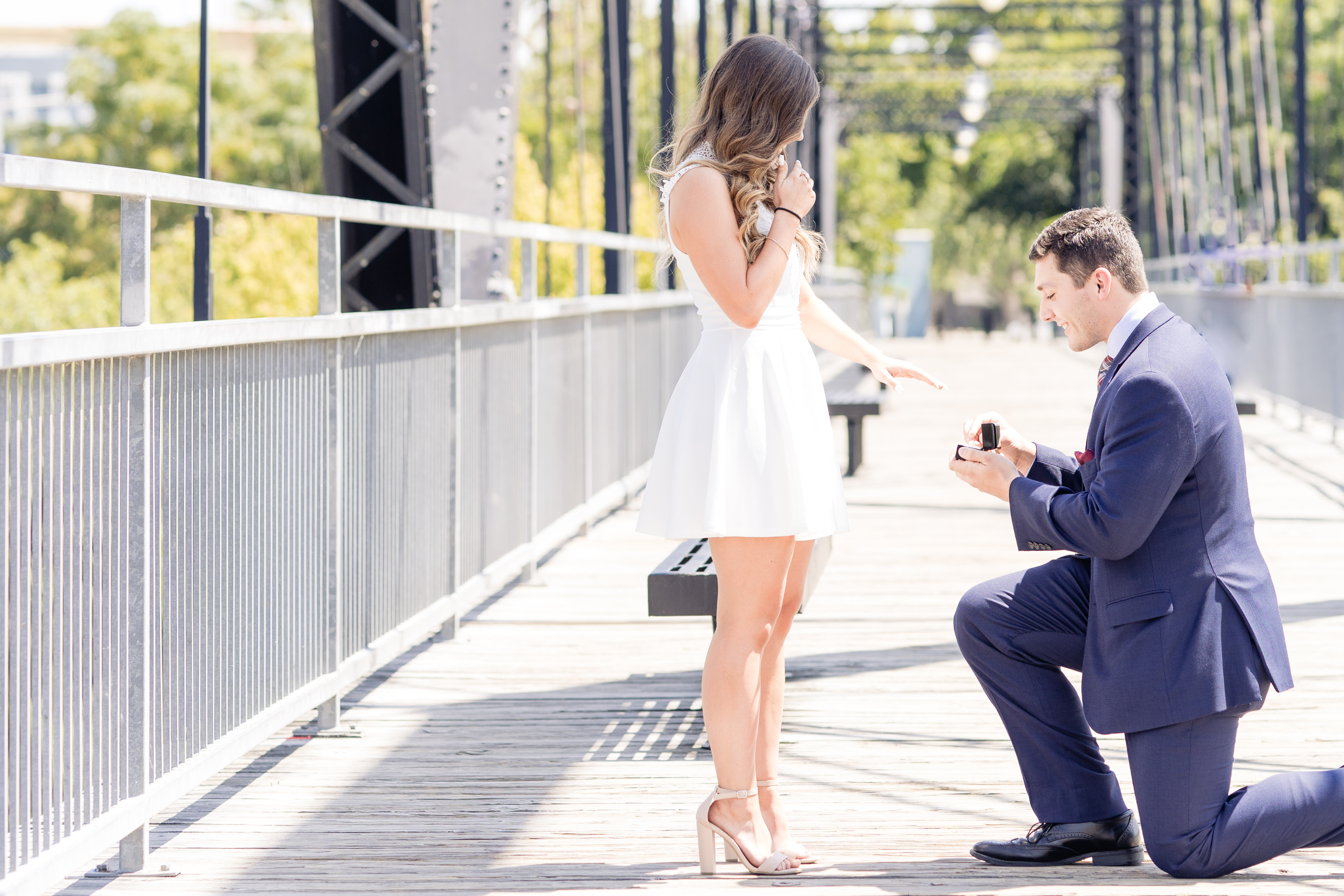 Faust St. Bridge wedding proposal in New Braunfels Texas